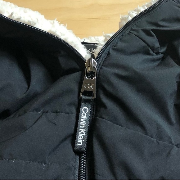 Calvin Klein Puffer Jacket Black Sherpa Lined Infinity Stretch Outwear Men XL/TG - Picture 6 of 11
